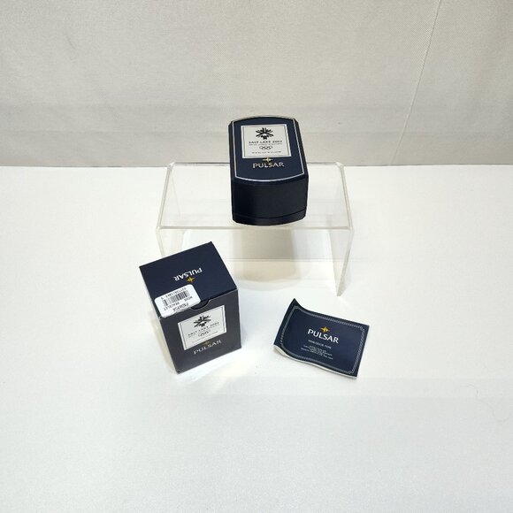 Salt Lake 2002 Olympics Pulsar Bracelet Box & Hard Case w/ Booklet (No Bracelet) - Picture 1 of 4